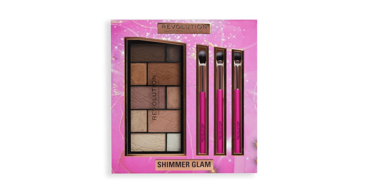 Makeup Revolution London Shimmer Glam Eye Gift Set Cienie Do Powiek Dla