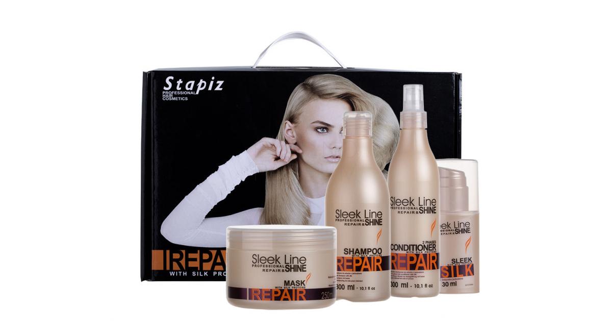 Stapiz Sleek Line Repair Zestaw Shampoo Ml Two Phase Conditioner