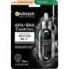 Garnier Skin Naturals AHA + BHA Charcoal Mattifying Serum Mask Maseczka do twarzy dla kobiet 1 szt