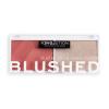 Revolution Relove Colour Play Blushed Duo Blush &amp; Highlighter Paletka do konturowania dla kobiet 5,8 g Odcień Cute