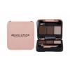 Makeup Revolution London Brow Sculpt Kit Zestawy i palety do brwi dla kobiet 2,2 g Odcień Medium Brown Uszkodzone pudełko