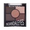 Rimmel London Scandaleyes 5 Pan Eyeshadow Palette Cienie do powiek dla kobiet 3,8 g Odcień 003 Rose Quartz