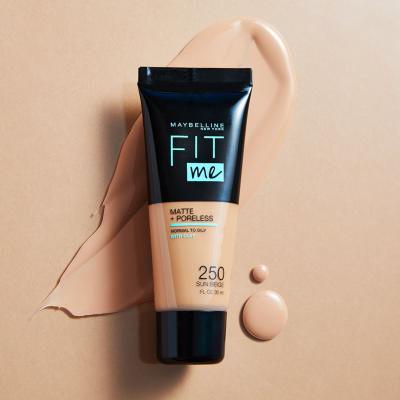 Maybelline Fit Me! Matte + Poreless Podkład dla kobiet 30 ml Odcień 110 Porcelain