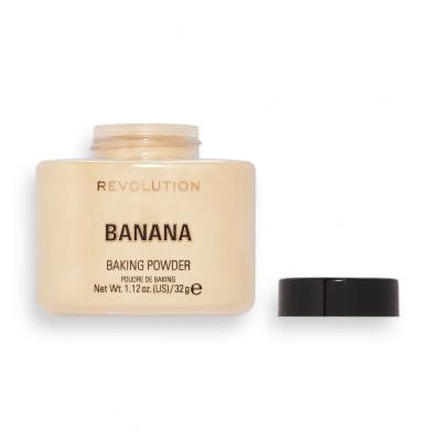 Makeup Revolution London Baking Powder Puder dla kobiet 32 g Odcień Banana