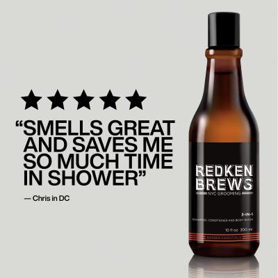 Redken Brews 3-In-1 Szampon do włosów dla mężczyzn 300 ml