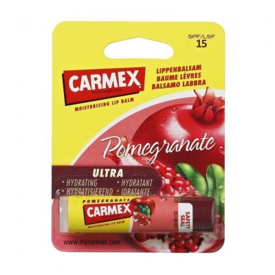 Carmex Ultra Moisturising Lip Balm SPF15 Balsam do ust dla kobiet 4,25 g Odcień Pomegranate