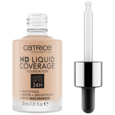 Catrice HD Liquid Coverage 24H Podkład dla kobiet 30 ml Odcień 030 Sand Beige