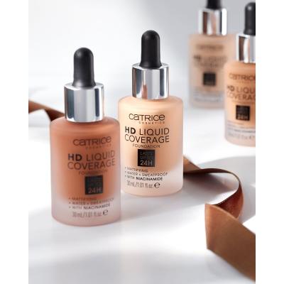 Catrice HD Liquid Coverage 24H Podkład dla kobiet 30 ml Odcień 020 Rose Beige