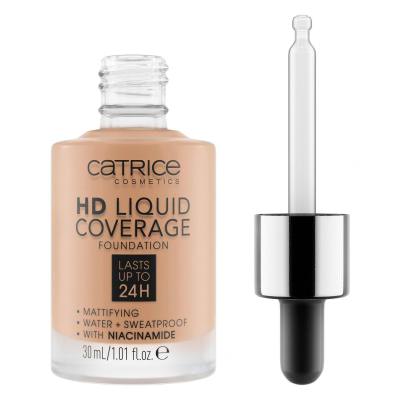 Catrice HD Liquid Coverage 24H Podkład dla kobiet 30 ml Odcień 040 Warm Beige