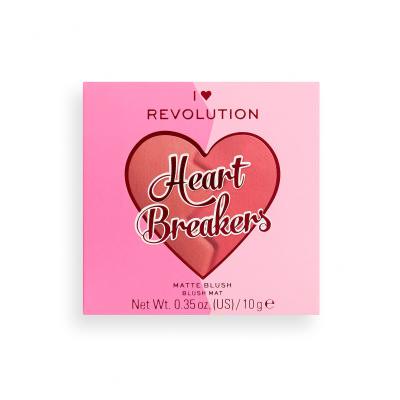 I Heart Revolution Heartbreakers Matte Blush Róż dla kobiet 10 g Odcień Charming