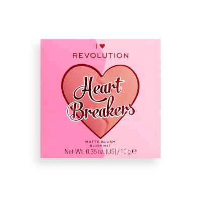 I Heart Revolution Heartbreakers Matte Blush Róż dla kobiet 10 g Odcień Inspiring