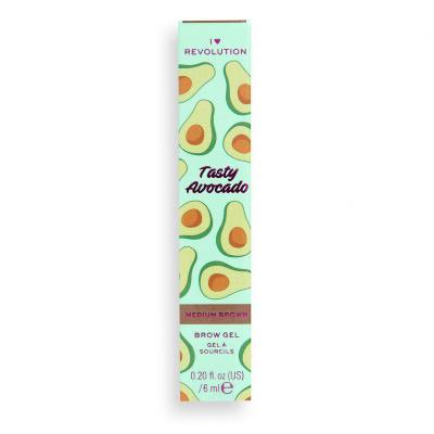 I Heart Revolution Tasty Avocado Brow Gel Tusz do brwi dla kobiet 6 ml Odcień Medium Brown