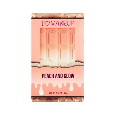 Makeup Revolution London I Heart Makeup Chocolate Duo Palette Rozświetlacz dla kobiet 11,2 g Odcień Peach And Glow