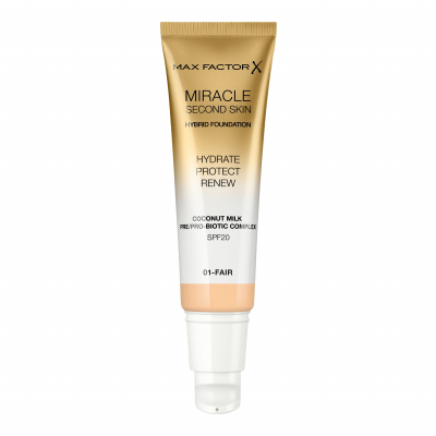 Max Factor Miracle Second Skin SPF20 Podkład dla kobiet 30 ml Odcień 01 Fair