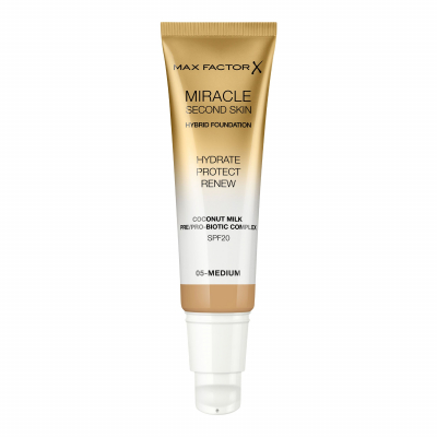 Max Factor Miracle Second Skin SPF20 Podkład dla kobiet 30 ml Odcień 05 Medium