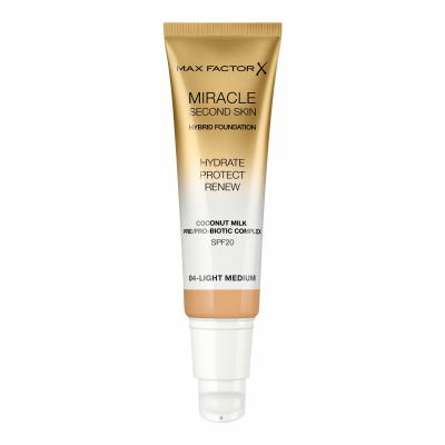 Max Factor Miracle Second Skin SPF20 Podkład dla kobiet 30 ml Odcień 04 Light Medium