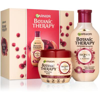 Garnier Botanic Therapy Ricinus Oil &amp; Almond Zestaw Szampon Botanic Therapy Fortifying Shampoo 250 ml + Maska do włosów Botanic Therapy Fortifying Mask 300 ml