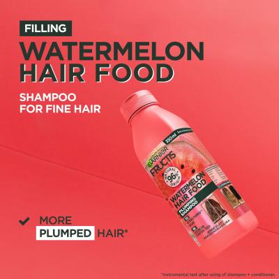 Garnier Fructis Hair Food Watermelon Plumping Shampoo Szampon do włosów dla kobiet 350 ml