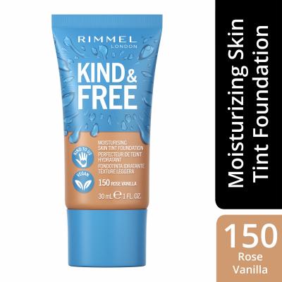 Rimmel London Kind &amp; Free Skin Tint Foundation Podkład dla kobiet 30 ml Odcień 150 Rose Vanilla