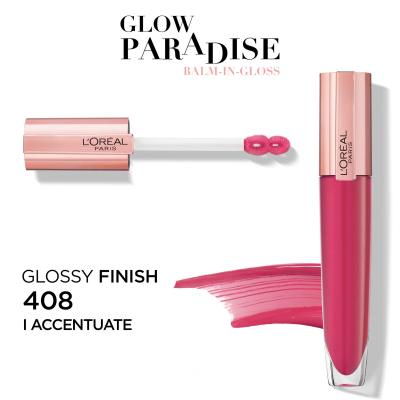 L&#039;Oréal Paris Glow Paradise Balm In Gloss Błyszczyk do ust dla kobiet 7 ml Odcień 408 I Accentuate