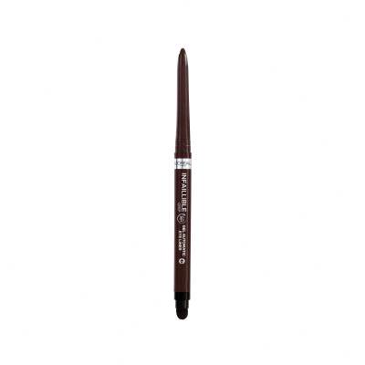 L&#039;Oréal Paris Infaillible Grip 36H Gel Automatic Eye Liner Kredka do oczu dla kobiet 1,2 g Odcień 004 Brown Denim