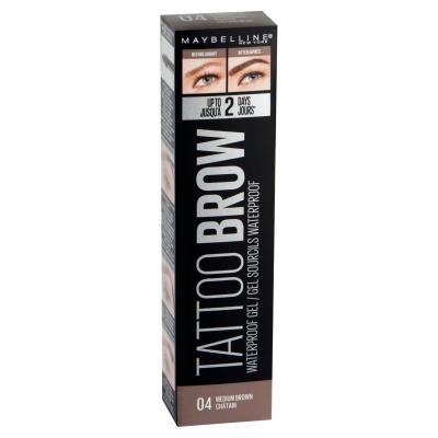 Maybelline Tattoo Brow Waterproof Gel Żel i pomada do brwi dla kobiet 5 ml Odcień 04 Medium Brown