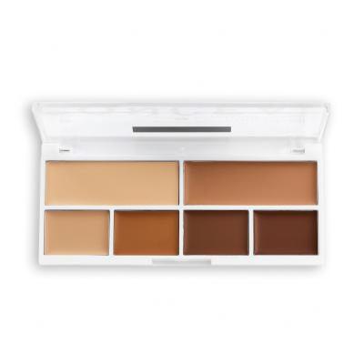 Revolution Relove Conceal Me Concealer &amp; Contour Palette Paletka do konturowania dla kobiet 11,2 g Odcień Medium