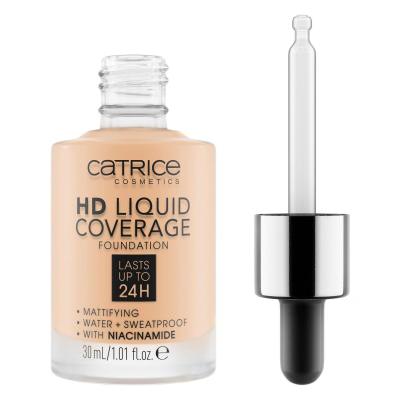 Catrice HD Liquid Coverage 24H Podkład dla kobiet 30 ml Odcień 005 Ivory Beige