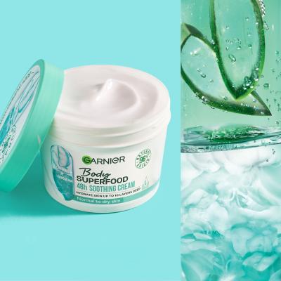 Garnier Body Superfood 48h Soothing Cream Aloe Vera + Magnesium Krem do ciała dla kobiet 380 ml