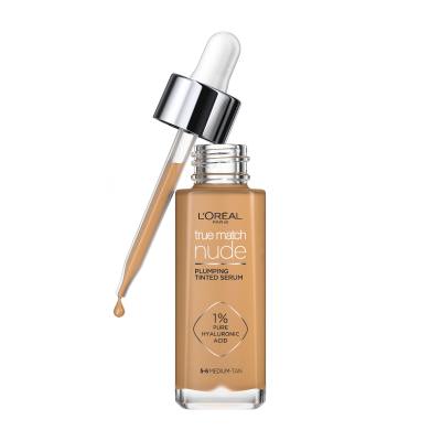 L&#039;Oréal Paris True Match Nude Plumping Tinted Serum Podkład dla kobiet 30 ml Odcień 5-6 Medium-Tan