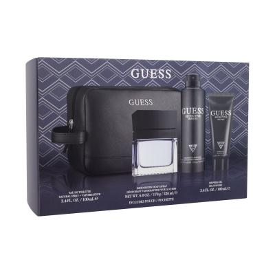 GUESS Seductive Homme Zestaw EDT 100 ml + dezodorant 226 ml + żel pod prysznic 100 ml + kosmetyczka Uszkodzone pudełko