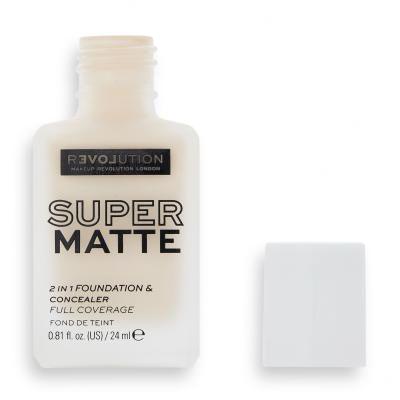 Revolution Relove Super Matte 2 in 1 Foundation &amp; Concealer Podkład dla kobiet 24 ml Odcień F1