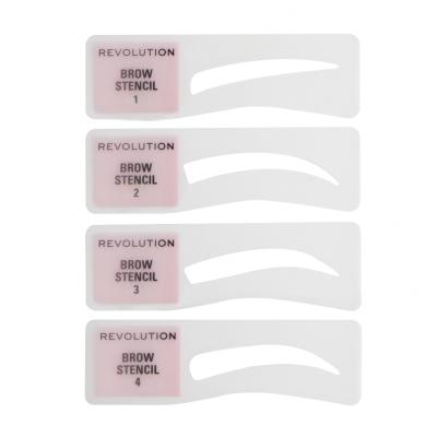 Makeup Revolution London Brow Powder Stamp &amp; Stencil Puder do brwi dla kobiet 0,65 g Odcień Granite