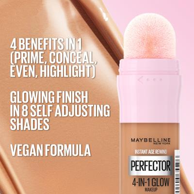 Maybelline Instant Anti-Age Perfector 4-In-1 Glow Podkład dla kobiet 20 ml Odcień 02 Medium