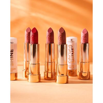 Essence Caring Shine Vegan Collagen Lipstick Pomadka dla kobiet 3,5 g Odcień 204 My Way