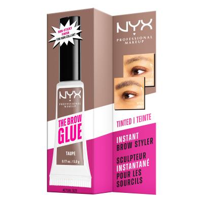 NYX Professional Makeup The Brow Glue Instant Brow Styler Żel i pomada do brwi dla kobiet 5 g Odcień 02 Taupe