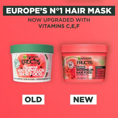 Garnier Fructis Hair Food Watermelon Plumping Mask Maska do włosów dla kobiet 400 ml