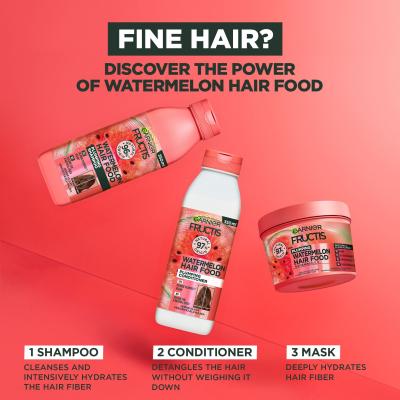 Garnier Fructis Hair Food Watermelon Plumping Mask Maska do włosów dla kobiet 400 ml