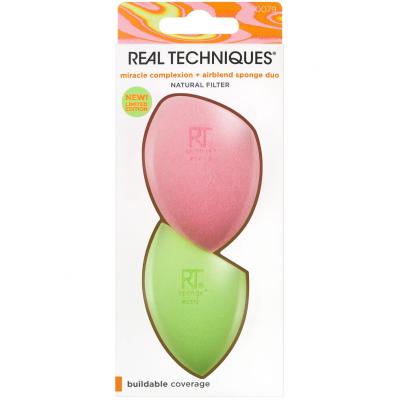 Real Techniques Miracle Complexion Sponge Duo Aplikator dla kobiet Zestaw