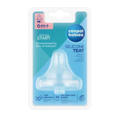 Canpol babies Easy Start Silicone Teat Medium 6m+ Przyssawka dla dzieci 1 szt