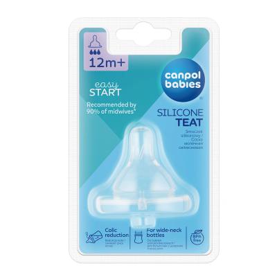 Canpol babies Easy Start Silicone Teat Fast 12m+ Przyssawka dla dzieci 1 szt