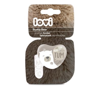 LOVI Buddy Bear Soother Holder Łańcuszek do smoczka dla dzieci 1 szt