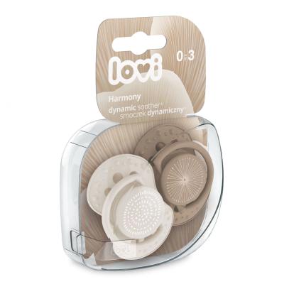 LOVI Harmony Dynamic Soother Girl 0-3m Smoczek dla dzieci 2 szt