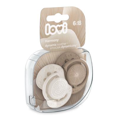 LOVI Harmony Dynamic Soother Girl 6-18m Smoczek dla dzieci 2 szt