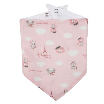 Canpol babies Bonjour Paris Muslin Bib Pink Śliniak dla dzieci 2 szt