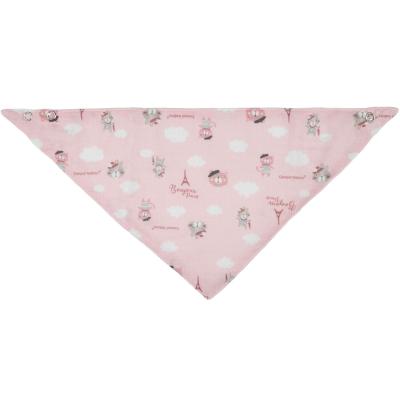 Canpol babies Bonjour Paris Muslin Bib Pink Śliniak dla dzieci 2 szt