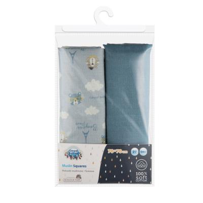 Canpol babies Bonjour Paris Muslin Squares Diapers Blue Pieluszka wielorazowa dla dzieci 2 szt