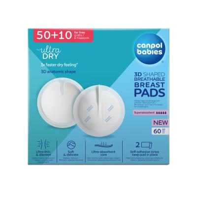 Canpol babies Ultra Dry Breathable Disposable Breast Pads Wkładki do biustonosza dla kobiet 60 szt