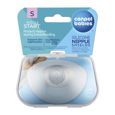 Canpol babies Easy Start Silicone Nipple Shields S Wkładki do biustonosza dla kobiet 2 szt