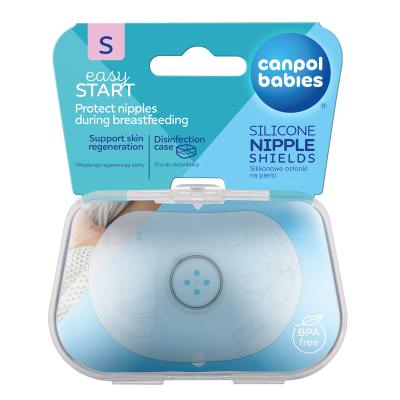 Canpol babies Easy Start Silicone Nipple Shields S Wkładki do biustonosza dla kobiet 2 szt